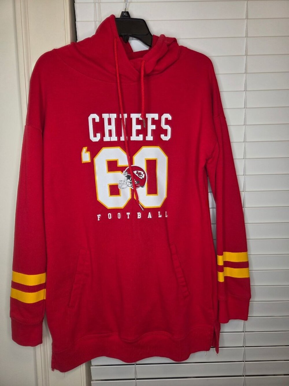 Womens Kansas City Chiefs Tunic Hoodie Sweatshirt XL NFL Team Apparel Graphic - Picture 2 of 9